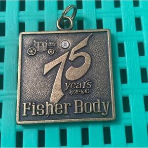 Vintage Fisher Body 75th Anniversary keychain